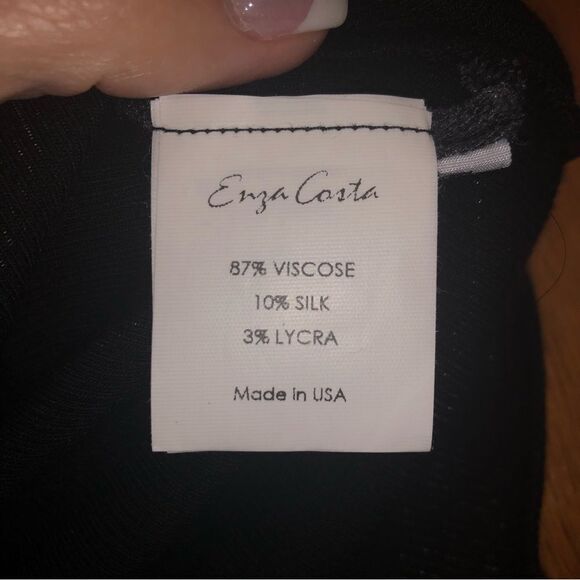 Enza Costa Silk Rib Asymmetrical Strappy Tank - Picture 11 of 13